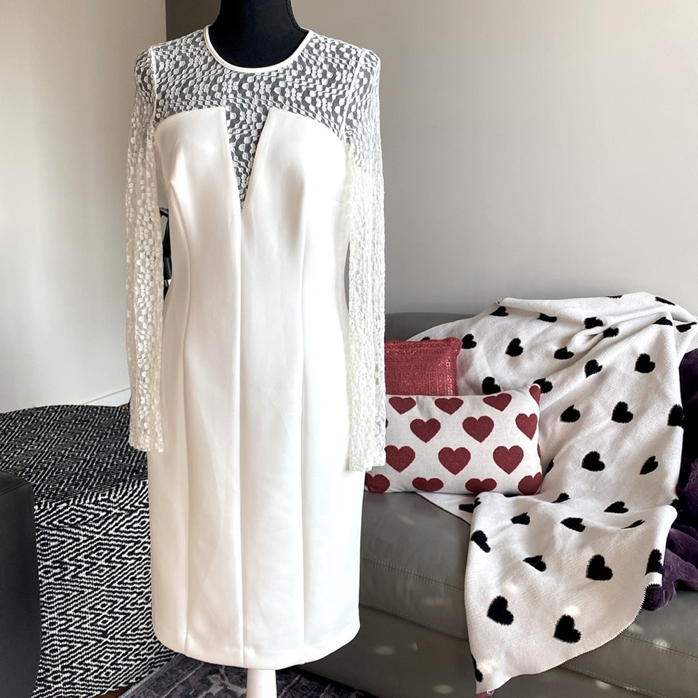 Comfortable, winter white dress 🤍